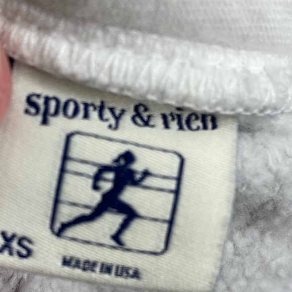 NWT Sporty & Rich Health Club Sweatpants Jogger Gray XS Unisex Drawstring Preppy - Picture 12 of 12